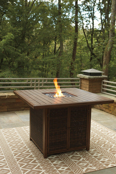 Paradise Trail Bar Table with Fire Pit